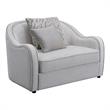 ACME Mahler Chair with 2 Pillows in Beige Linen Fabric