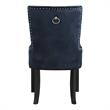 ACME Varian II Velvet Tufted Side Chair with Nail-head Trim in Black and Silver