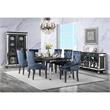 ACME Varian II Velvet Tufted Side Chair with Nail-head Trim in Black and Silver