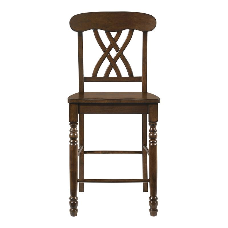 ACME Dylan Wooden Counter Height Chairs in Walnut Set of 2