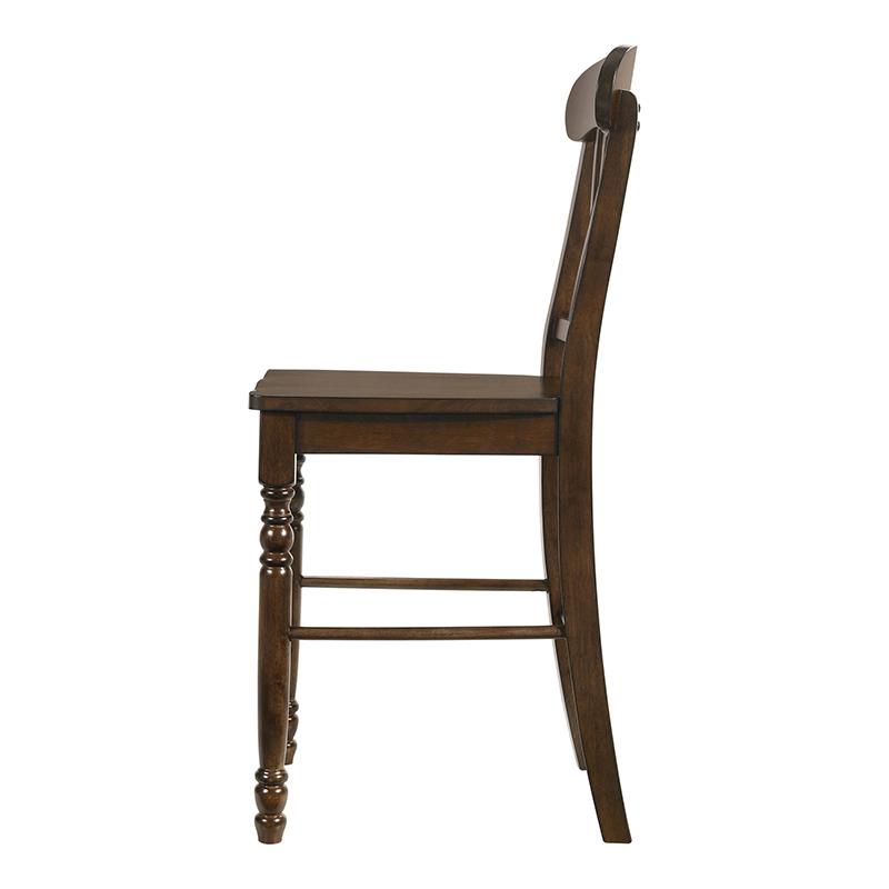 ACME Dylan Wooden Counter Height Chairs in Walnut Set of 2