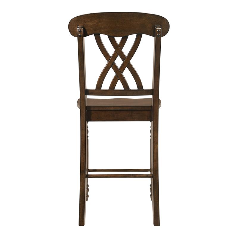 ACME Dylan Wooden Counter Height Chairs in Walnut Set of 2