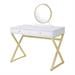 White & Gold Finish