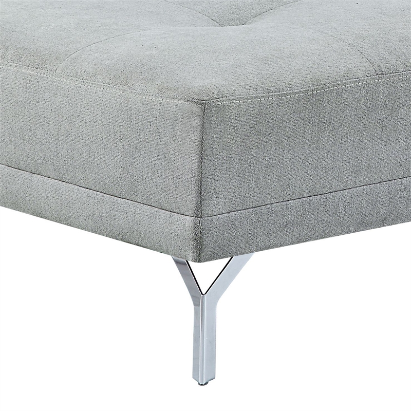 ACME Quenti Sofa Bed with Pillow in Gray Melange Velvet