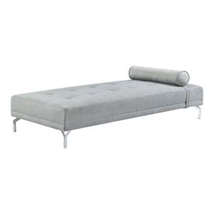 ACME Quenti Sofa Bed with Pillow in Gray Melange Velvet