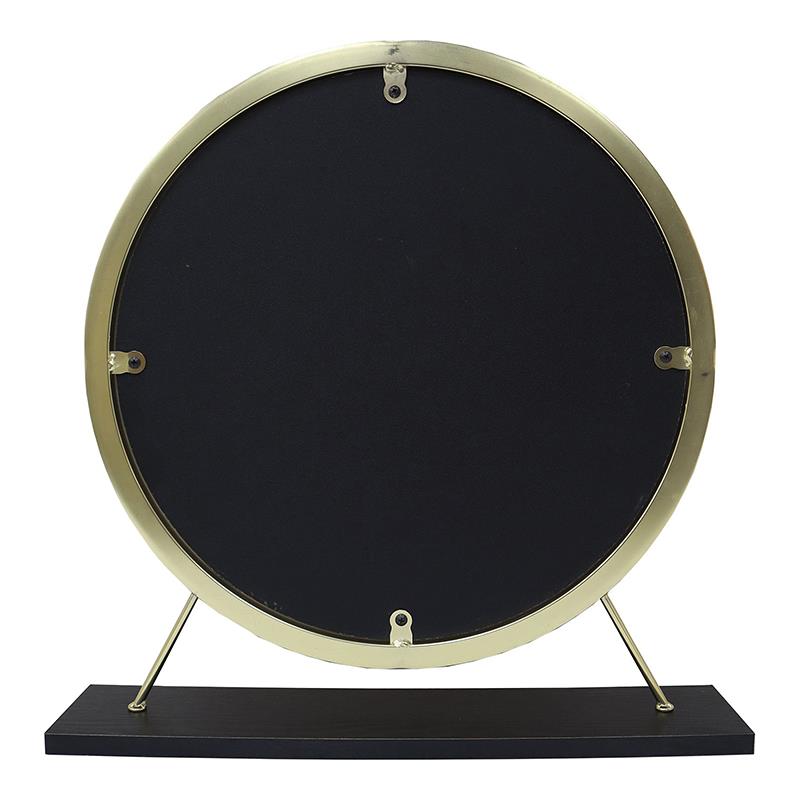 ACME Adao Metal Vanity Mirror and Stool in Black and Brass