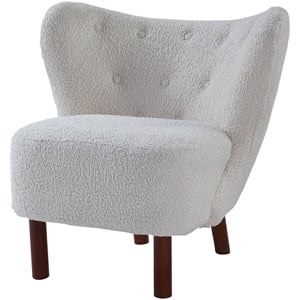 ACME Zusud Accent Chair in White Teddy Sherpa