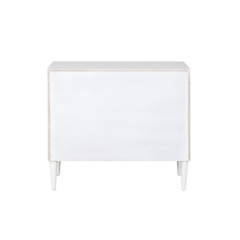 ACME Dubni 2-Drawer Wooden Accent Table in White & Black Finish