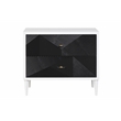 ACME Dubni 2-Drawer Wooden Accent Table in White & Black Finish