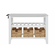 ACME Sezye 2-Shelf Wooden Kitchen Island in White Finish