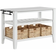 ACME Sezye 2-Shelf Wooden Kitchen Island in White Finish