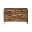 ACME Hestia 6-Drawer Wooden Dresser in Walnut Finish