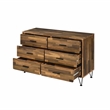 ACME Hestia 6-Drawer Wooden Dresser in Walnut Finish
