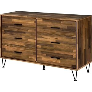 ACME Hestia 6-Drawer Wooden Dresser in Walnut Finish