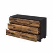 ACME Eos 6-Drawer Wooden Dresser in Walnut and Black