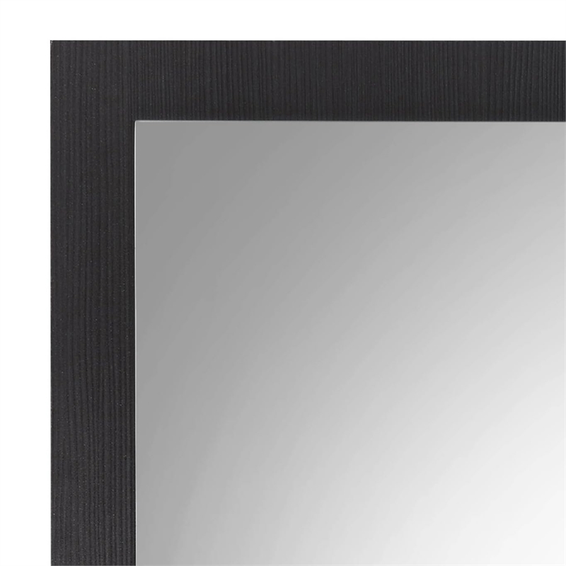 ACME Eos Rectangular Wooden Frmae Mirror in Walnut Black