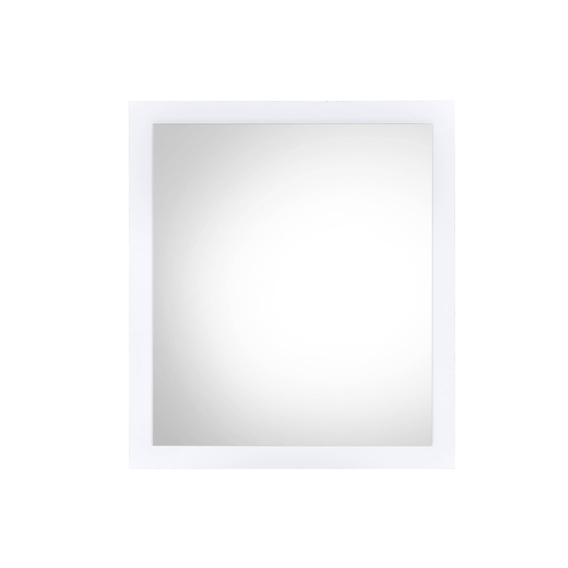 ACME Perse Rectangular Wooden Frame Mirror in White