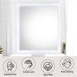 ACME Perse Rectangular Wooden Frame Mirror in White