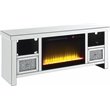 ACME Noralie Glass Fireplace TV Stand For TVs Upto 60