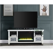 ACME Noralie Glass Fireplace TV Stand For TVs Upto 60