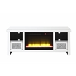ACME Noralie Glass Fireplace TV Stand For TVs Upto 60