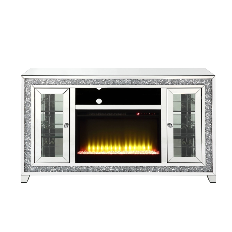 ACME Noralie LED Fireplace TV Stand For TVs Upto 60