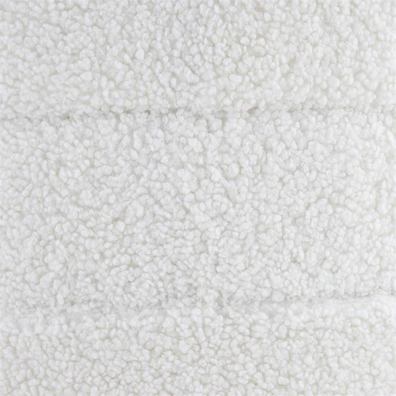 ACME Connock Fabric Upholstered Accent Chair in White Faux Sherpa