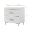ACME Casilda 2-Drawer Wooden Nightstand in White