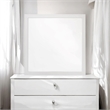 ACME Casilda Square Wooden Mirror in White