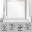 ACME Casilda Square Wooden Mirror in White