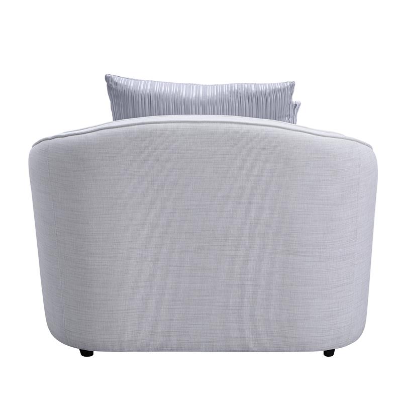 ACME Mahler II Chair with 2 Pillows in Beige Linen Fabric