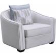 ACME Mahler II Chair with 2 Pillows in Beige Linen Fabric