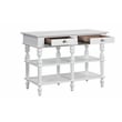 ACME Rorratt Kitchen Island in Marble & White Finish
