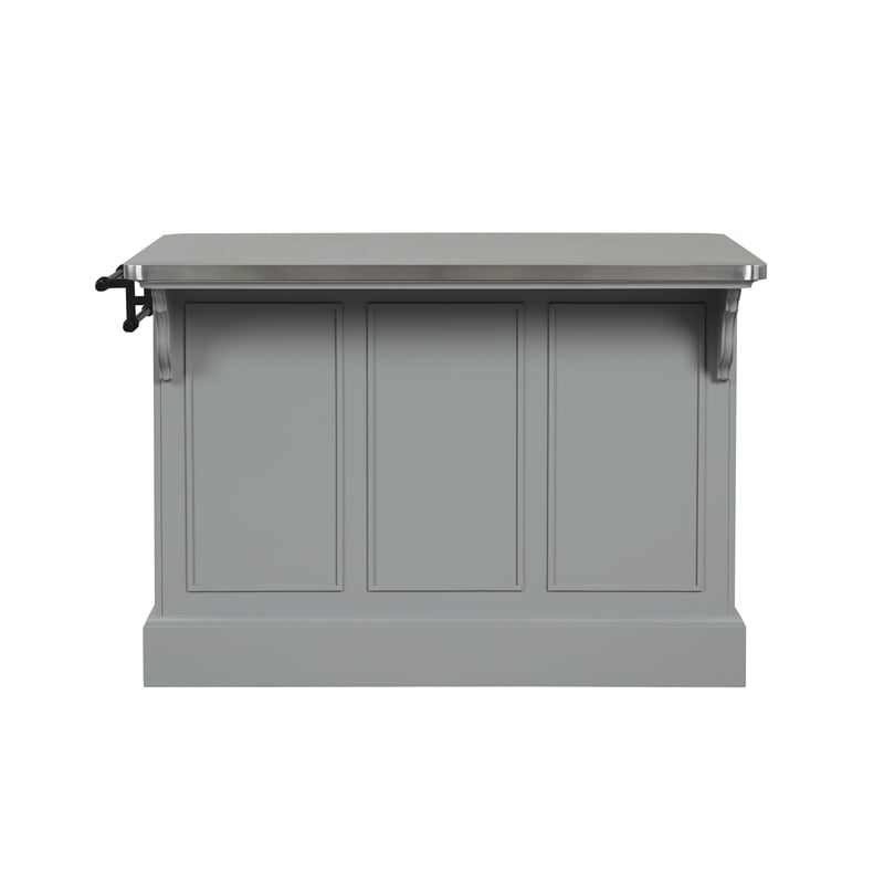 ACME Urrur Kitchen Island in Gray Finish