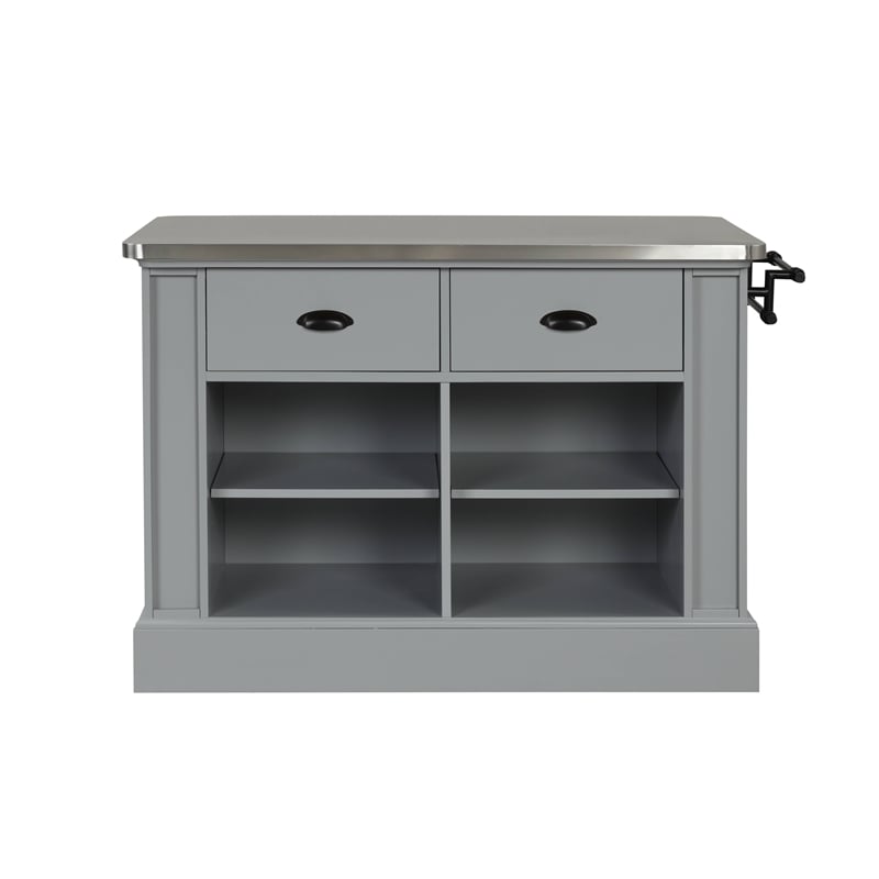 ACME Urrur Kitchen Island in Gray Finish