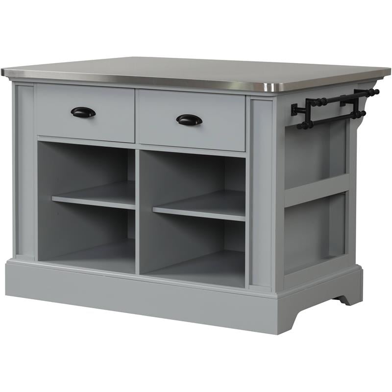 ACME Urrur Kitchen Island in Gray Finish