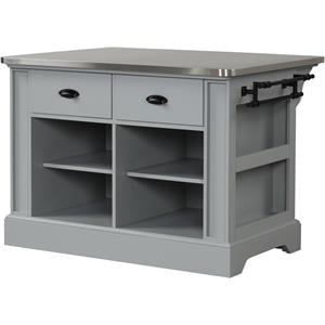ACME Urrur Kitchen Island in Gray Finish