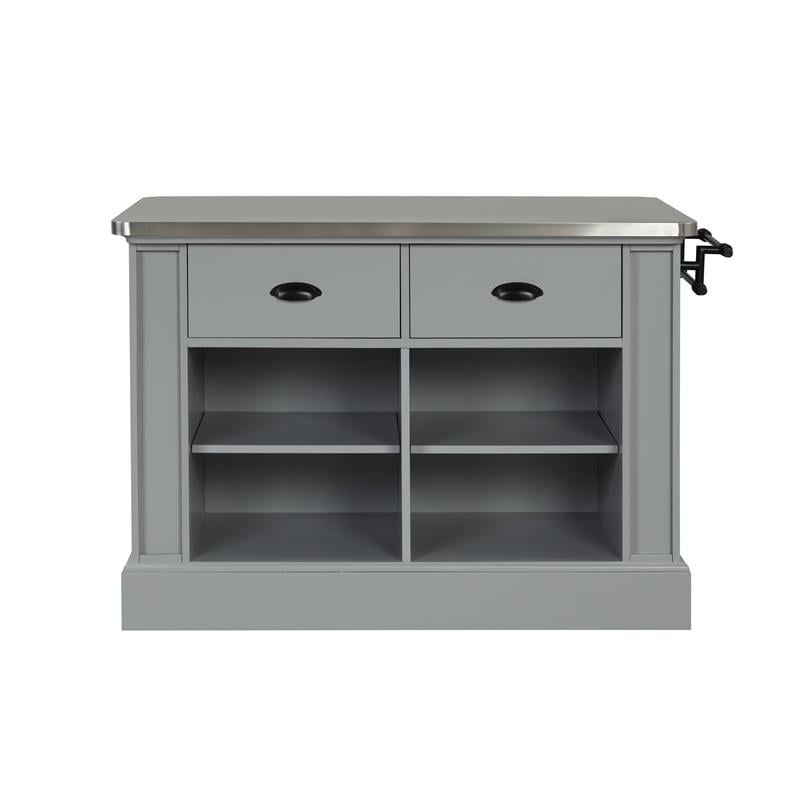 ACME Urrur Kitchen Island in Gray Finish