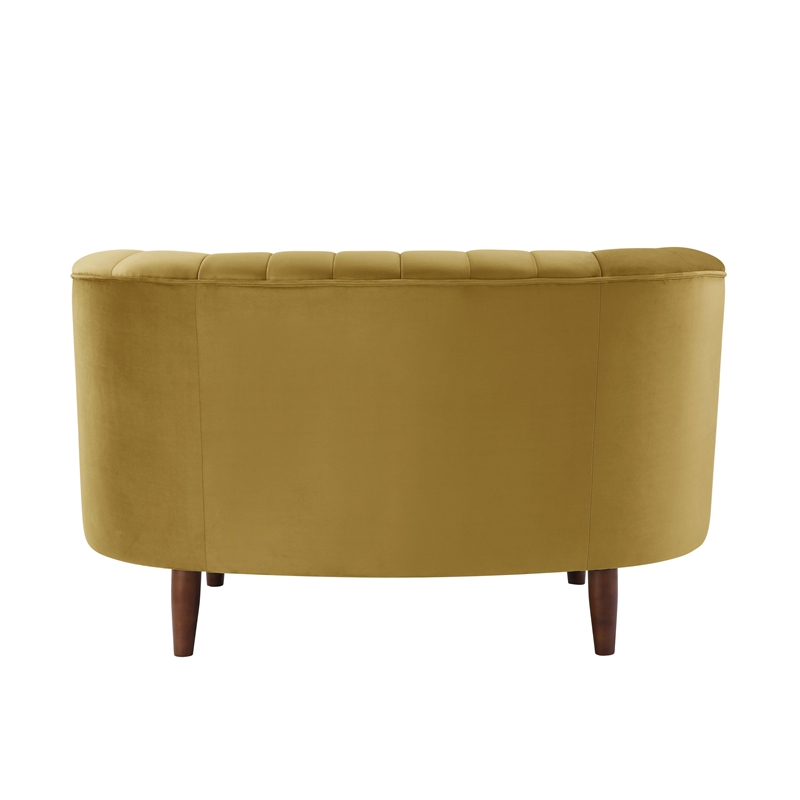 ACME Millephri Chair in Olive Yellow Velvet
