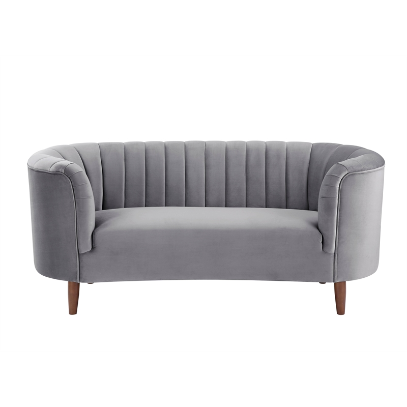 ACME Millephri Loveseat  in Gray Velvet
