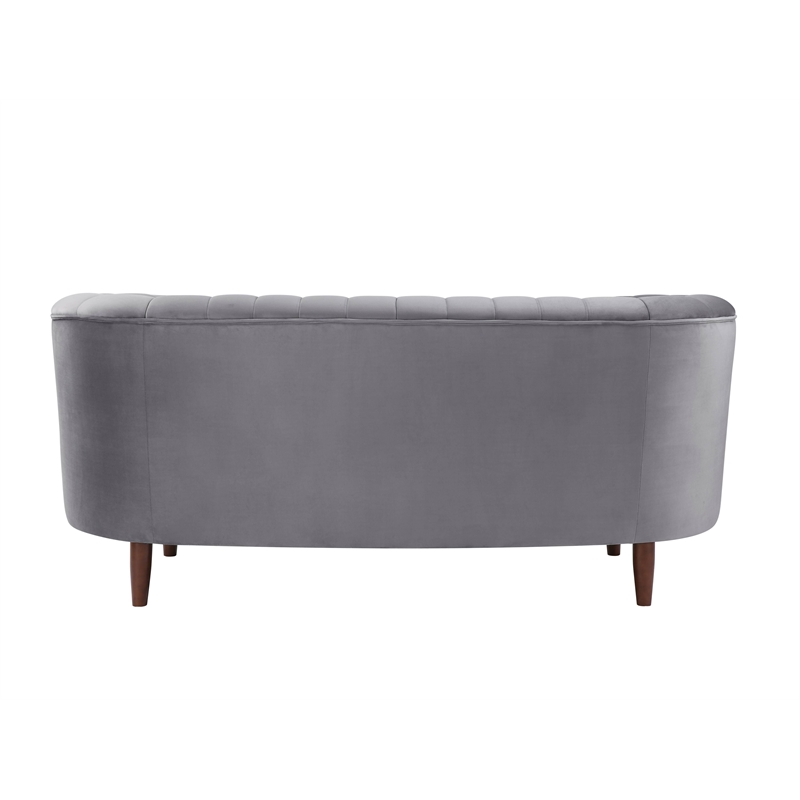 ACME Millephri Loveseat  in Gray Velvet