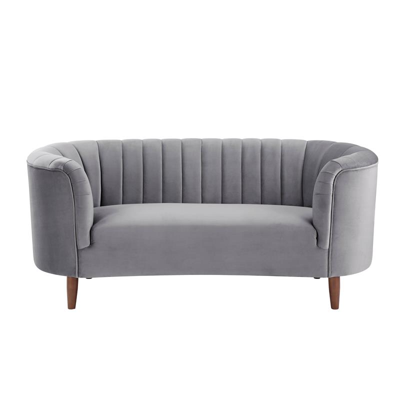 ACME Millephri Loveseat  in Gray Velvet
