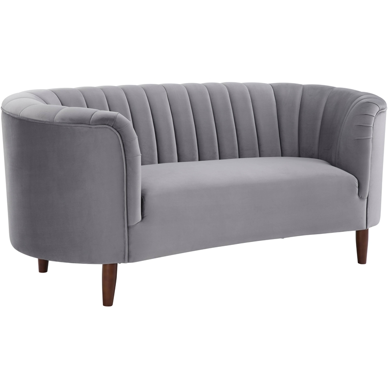 ACME Millephri Loveseat  in Gray Velvet