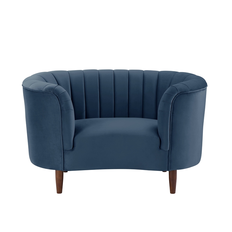 ACME Millephri Chair in Blue Velvet