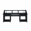 ACME Annette Wooden Music Desk with Shelves in Black Finish