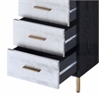 ACME Myles Jewelry Armoire in Black & Gold Finish