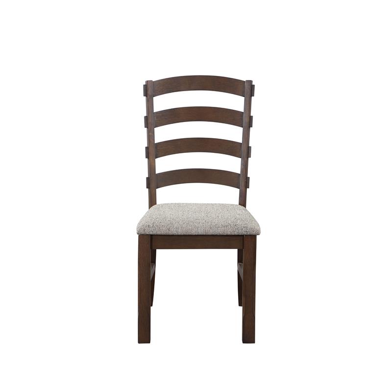 ACME Pascaline Side Chair in Gray Fabric and Oak