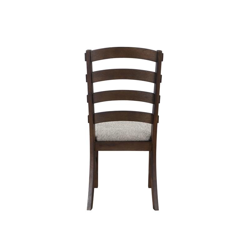 ACME Pascaline Side Chair in Gray Fabric and Oak