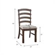 ACME Pascaline Side Chair in Gray Fabric and Oak
