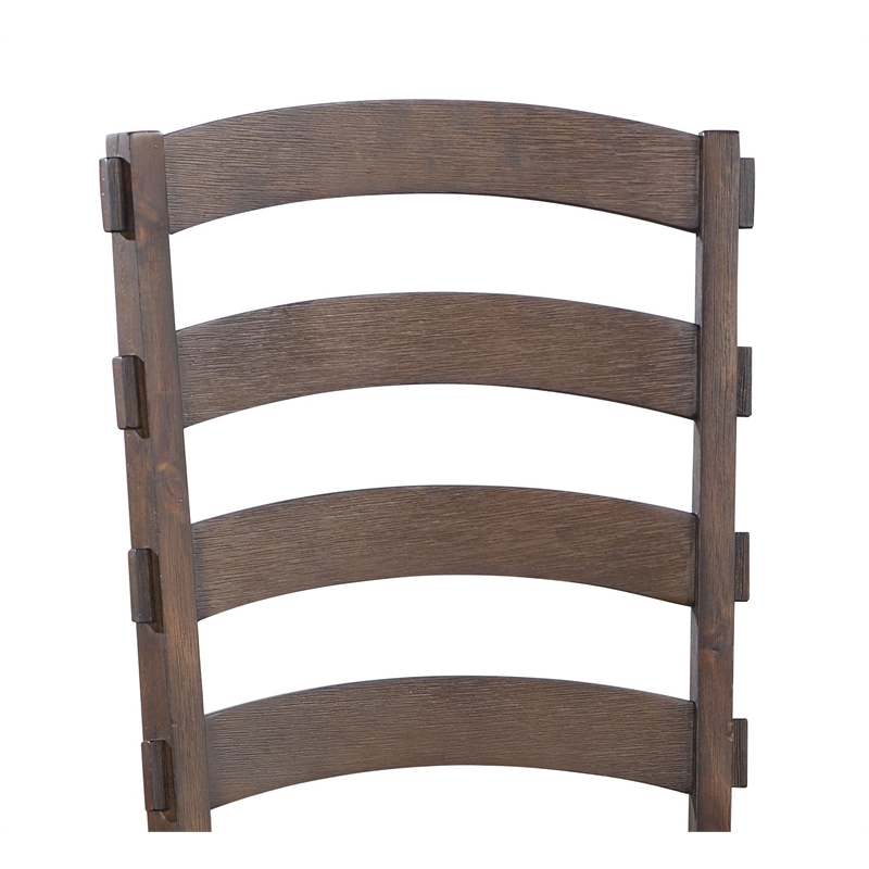 ACME Pascaline Side Chair in Gray Fabric and Oak